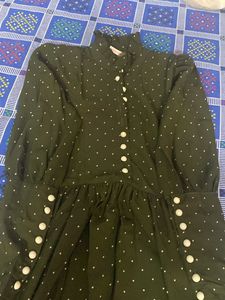 Long Dotted Maxi Gown Dress