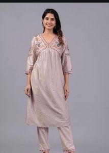 Rich fabric - Alia cut Blush pink kurta set