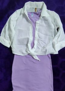 Bodycon Dress (Size-"XS") With Jacket