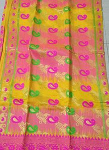 Soft Ikkat Jamdani Saree