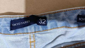 Tokyo Talkies Distressed Patchwork Jeans, 32 Size