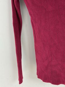 Burgundy Turtleneck Top