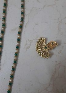 Green Golden Necklace Set