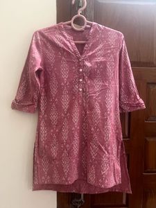 Pink Printed Kurta