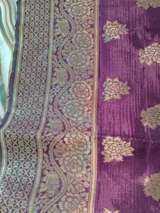 Purple Banarasi Silk Saree