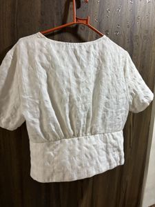 Cropped Button-Up Top M Size
