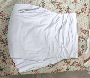 White Ruffled Mini Skirt