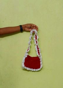 Marron and White Crochet Bag. No Return Acceptable