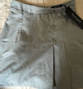 Gray Skort with Buttons