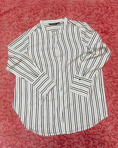 Stylish White Formal Shirt With Strips