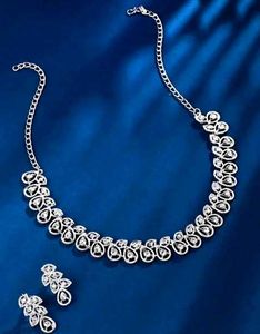 Elegant Silver Necklace & Earring Set