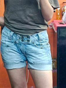 Light Blue Y2K Denim Shorts
