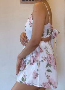 White Floral Playsuit