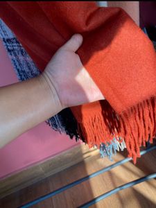 Stylish woollen Rust Shawl/stole