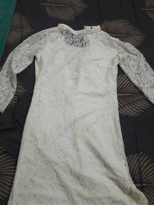 Elegant White Lace Dress