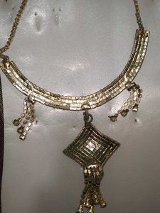 Blue &amp; Silver Rhinestone Necklace