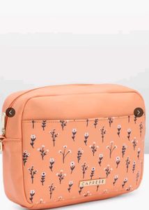 Caprese Coral Floral Medium Sling Bag