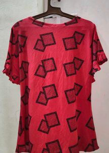 Zola Peach Geometric Top