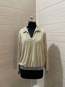 Beige Long Sleeve Pullover