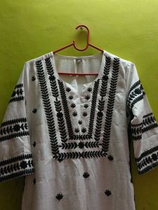 Elegant White Cotton Kurta