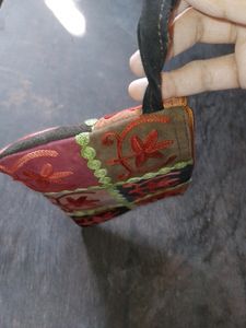 Pouch Bag Cum Purse With Single Zip