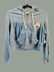 Sky Blue Velvet Jacket