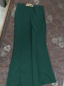 Green Flared Pants