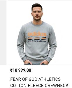 Adidas Fear of God Sweatshirt (M SIZE)