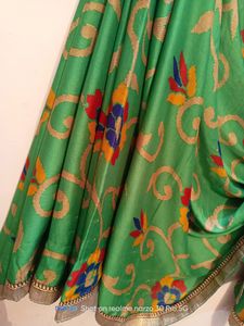Green Chiffon Saree