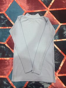Turtleneck Blue Top