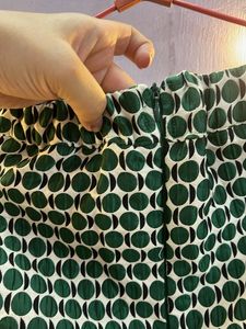 Green Printed A Line skirt