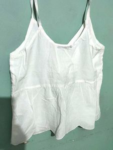 White Embroidered Tank Top