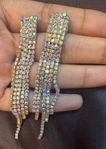 Sparkling Rhinestone Dangle Earrings