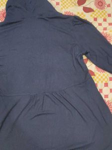 Navy Blue Turtleneck Top