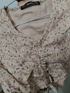 Floral Cinched Crop Top