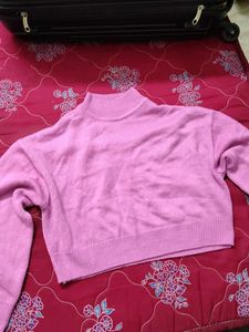 Pink Cropped Sweater