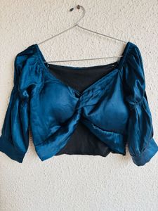 Stylish Blue Crop Top