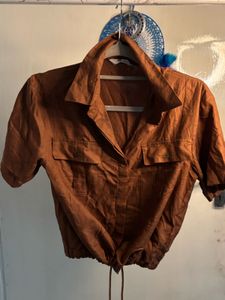 Brown Crop Top