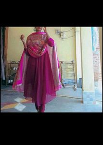 Pink Anarkali Suit Set