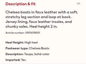 H&amp;M Chelsea Boots