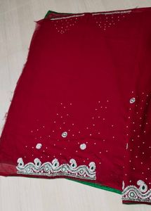 New Handwork Sari Combo With Readymade Blouse