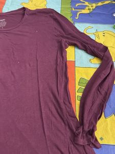 Burgundy Long Sleeve Top