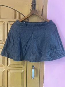 Lightweight Charcoal denim Short Skirt