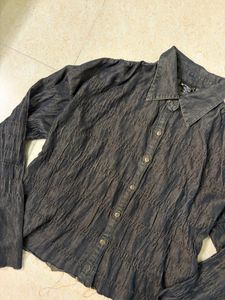 Y2K grunge denim  top🕸️🕷️