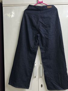 Wide Leg Denim Pants High Waist
