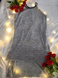 Gray Tank Dress Top