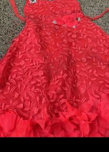 New Peachy Pink Kids Frock With Damage
