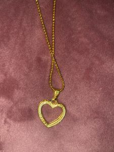 New!! Heart Shape Diamond Studed Chain Necklace