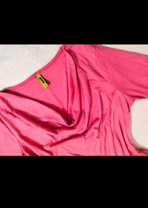 Pink Cowl Neck Top