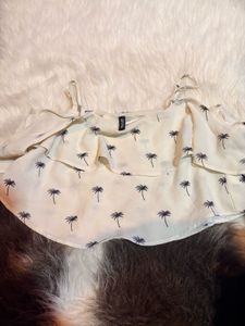 Palm Print Casual Top